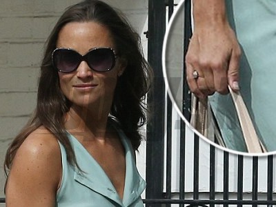 Pippa Middleton sa na verejnosti ukázala s diamantovým prsteňom.