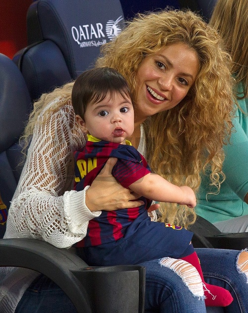Shakira so sedemmesačným synčekom Milanom