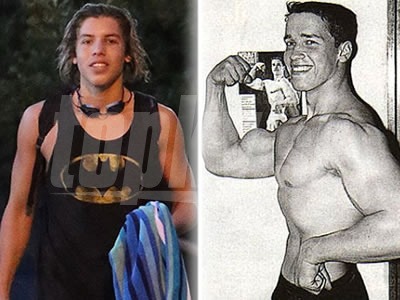 Vyšportovaný Joseph Baena sa v 16-ich rokoch čoraz viac ponáša na otca Arnolda Schwarzeneggera.
