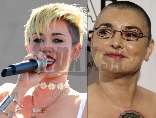 Miley Cyrus a Sinéad O'Connor