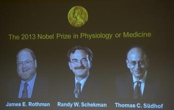 Nobelovu cenu za medicínu za rok 2013 získali dvaja americkí vedci James Rothman a Randy Schekman spoločne s Nemcom Thomasom Südhofom.