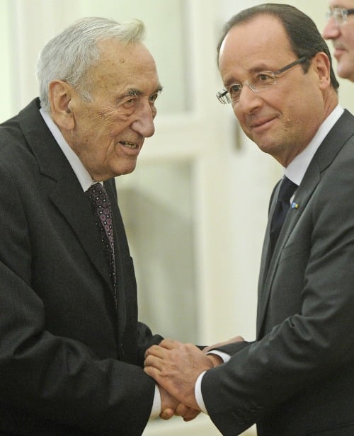 Tadeusz Mazowiecki a Francois Hollande