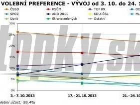 Výsledok českých volieb výrazne ovplyvnili voliči, ktorí sa rozhodovali až v priebehu volieb 25. a 26. októbra 2013 a svojimi hlasmi protestovali proti tradičným českým politickým stranám.