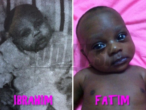 Ibrahim Maiga zverejnil fotografie na porovnanie, či je jeho dcéra po ňom. 