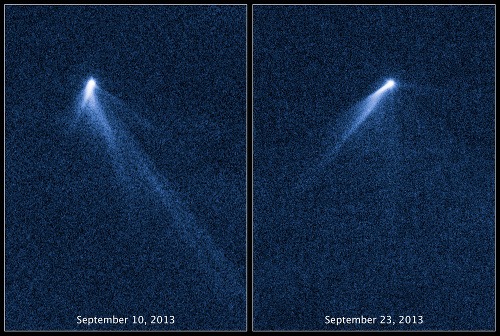 Hubblov vesmírny teleskop spozoroval asteroid so šiestimi chvostami