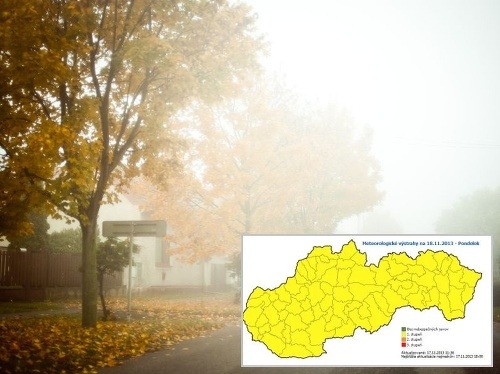 Meteorológovia varujú pred hmlou na celom území