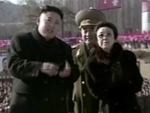 Severokórejský líder Kim Jong Un a jeho teta Kim Kjong-hi