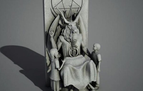 Postavia v Oklahome sochu Satanovi?