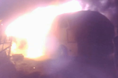 Pri Kremnických Baniach zhorel autobus 