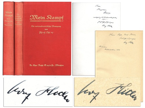 Hitlerom podpísaný Mein Kampf