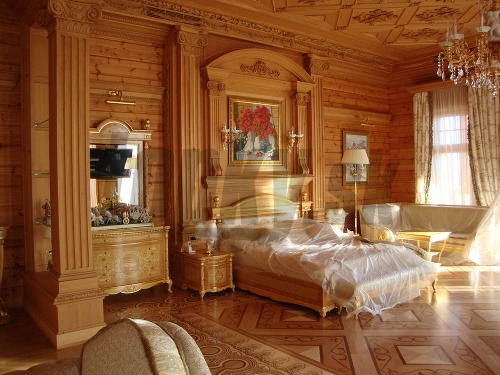 Janukovyčova spálňa s rozlohou 120 m2.