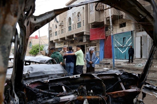 Výbuch auta v Bagdade 