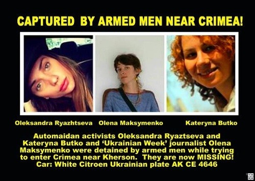 Unesené aktivistky a ukrajinská novinárka