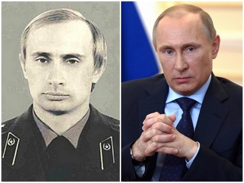 Vladimir Putin z čias služieb v KGB a teraz
