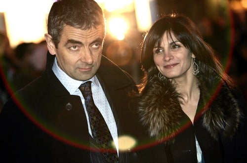 Rowan Atkinson s exmanželkou. 