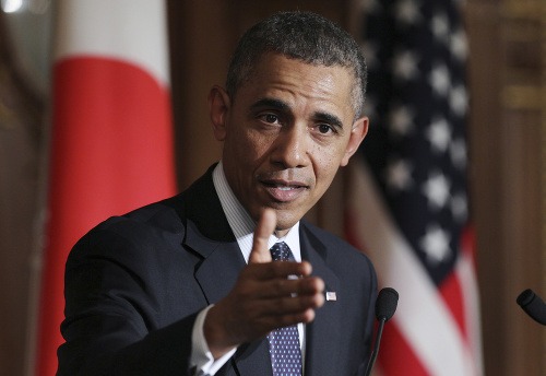 Barack Obama počas návštevy Japonska