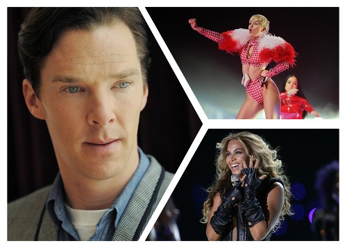 Benedict Cumberbatch, Miley Cyrus a Beyoncé