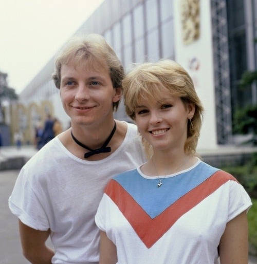 Petr Sepéši a Iveta Bartošová v roce 1985