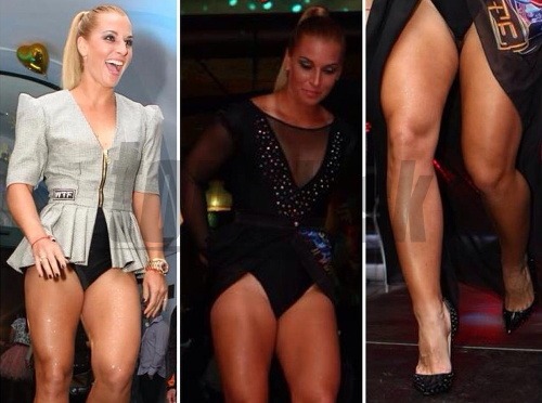 Dominika Cibulková na móle odhalila naozaj dosť - svalnaté nohy, rozkrok aj smiešne opálenie. 