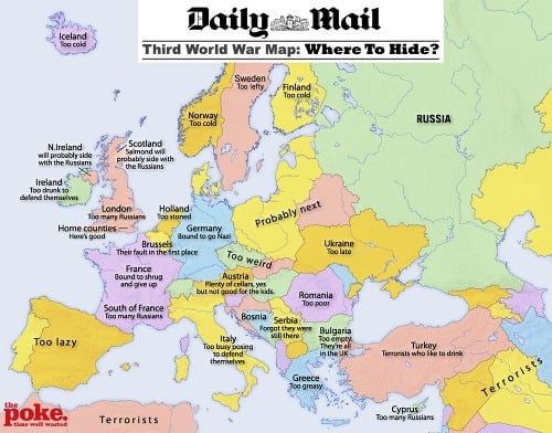 Jedinečná mapa Európy