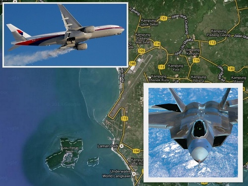 Malajzijský boeing a americké bojové lietadlo