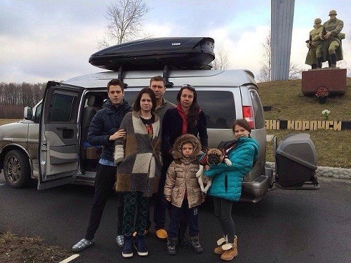 Oleg Tsarev s rodinou