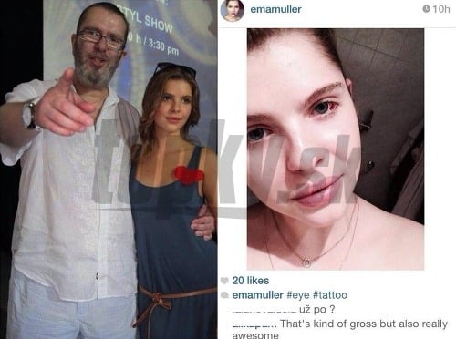 Mladučká Emma Müllerová na sociálnej sieti zverejnila svoje vylepšené oko s popisom eye tattoo. 