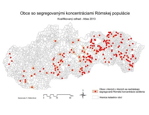 Obce so segregovanými koncentráciami Rómskej populácie 