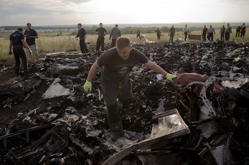 Zostrelené malajzijske lietadlo na Ukrajine.
