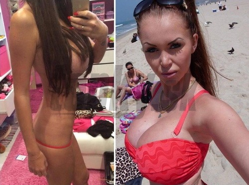 Michaela Gašparovičová sa na sociálnej sieti Facebook pochválila polonahou fotkou, ktorá vyvoláva dojem, že ju obrovské prsia každú chvíľu prevážia. 