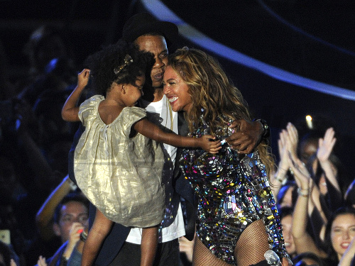 Beyoncé so svojou dcérou Blue Ivy a manželom