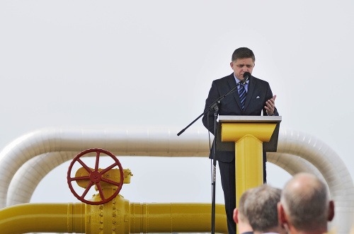 Robert Fico na slávnostnom uvedení plynovodu Vojany-Užhorod s reverzným tokom do komerčnej prevádzky