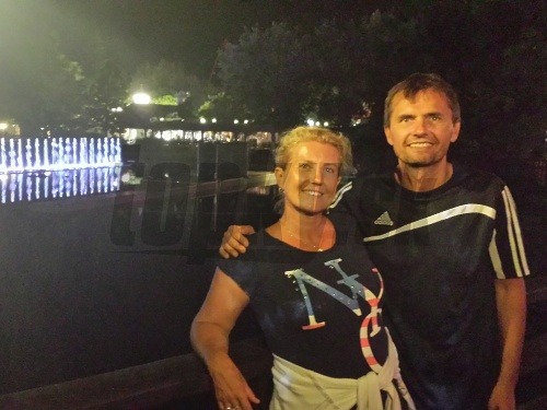 Ľubomír Galko na dovolenke so svojou manželkou Dankou v zábavnom parku pri Ravene