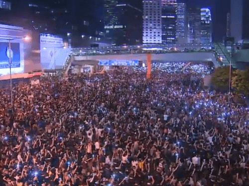 Rozsiahle protesty v Hongkongu