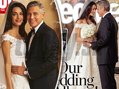 Právnička Amal Alamuddin v úlohe krásnej nevesty Georgea Clooneyho nesklamala. Na svadobných fotografiách ohúrila v luxusných šatách.