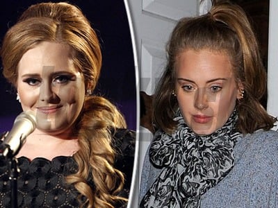 Adele pred prvým tehotenstvom pôsobila ako očarujúca bacuľka. Dnes je o poznanie štíhlejšia a jej prirodzená tvár krásou vyráža dych.