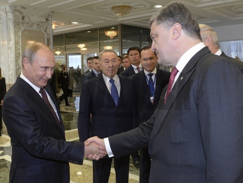 Vladimir Putin a Petro Porošenko