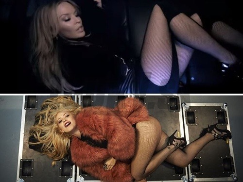 Dominika Mirgová sa stavia do pozície zvodnej sexice à la Kylie Minogue. 