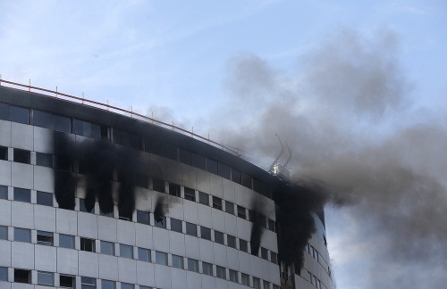Požiar budovy francúzskeho rozhlasu