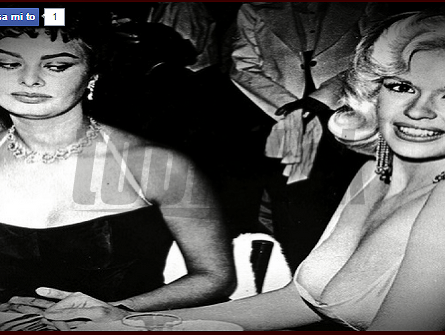 Sophia Loren a Jayne Mansfield