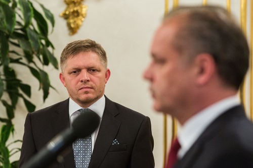 Predseda vlády SR Robert Fico a prezident SR Andrej Kiska.