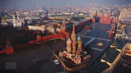 Pohľad na Kremeľ z vtáčej perspektívy.
