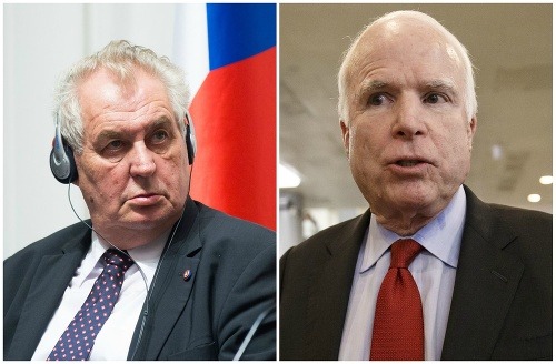 Miloš Zeman a John McCain