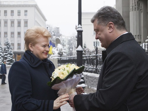 Prezidentka Litvy Dalia Grybauskaite a Petro Porošenko