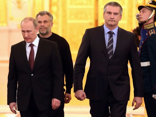 Vladimir Putin a krymský premiér Sergej Aksyonov