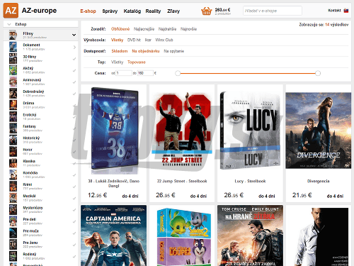 Filmy a hudba na AZ-europe 