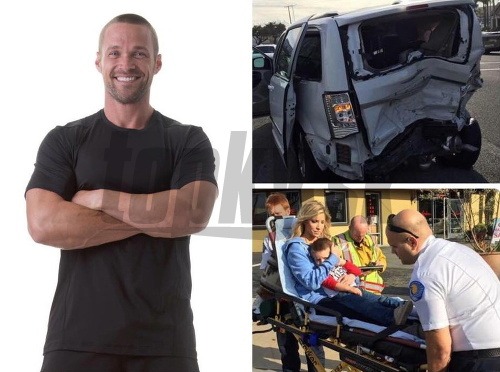 Chris Powell a jeho rodina včera prežili hrozivú autonehodu. 