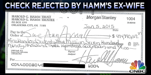 Ropný magnát Harold Hamm ponúkol exmanželke miliardu dolárov, no Sue Ann bez mihnutia oka odmietla.