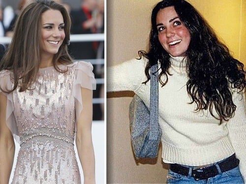 Kate Middleton dnes ohuruje na každom kroku. V minulosti (vpravo) až tak dobre nevyzerala. 