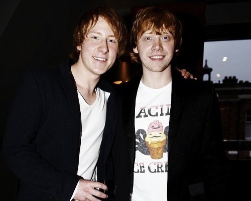 Rupert Grint a jeho dvojník a kaskadér Anthony Knight 